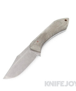 Boatright Bladeworks Custom Esker-M Acid Wash Nitro V Fixed Blade with OD Green Canvas Micarta Handles