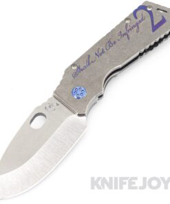 Medford Knives TFF-1 S45VN Tumbled Blade with Tumbled 2nd Amendment Handle/ Tumbled Spring/ Blue Hardware and Clip