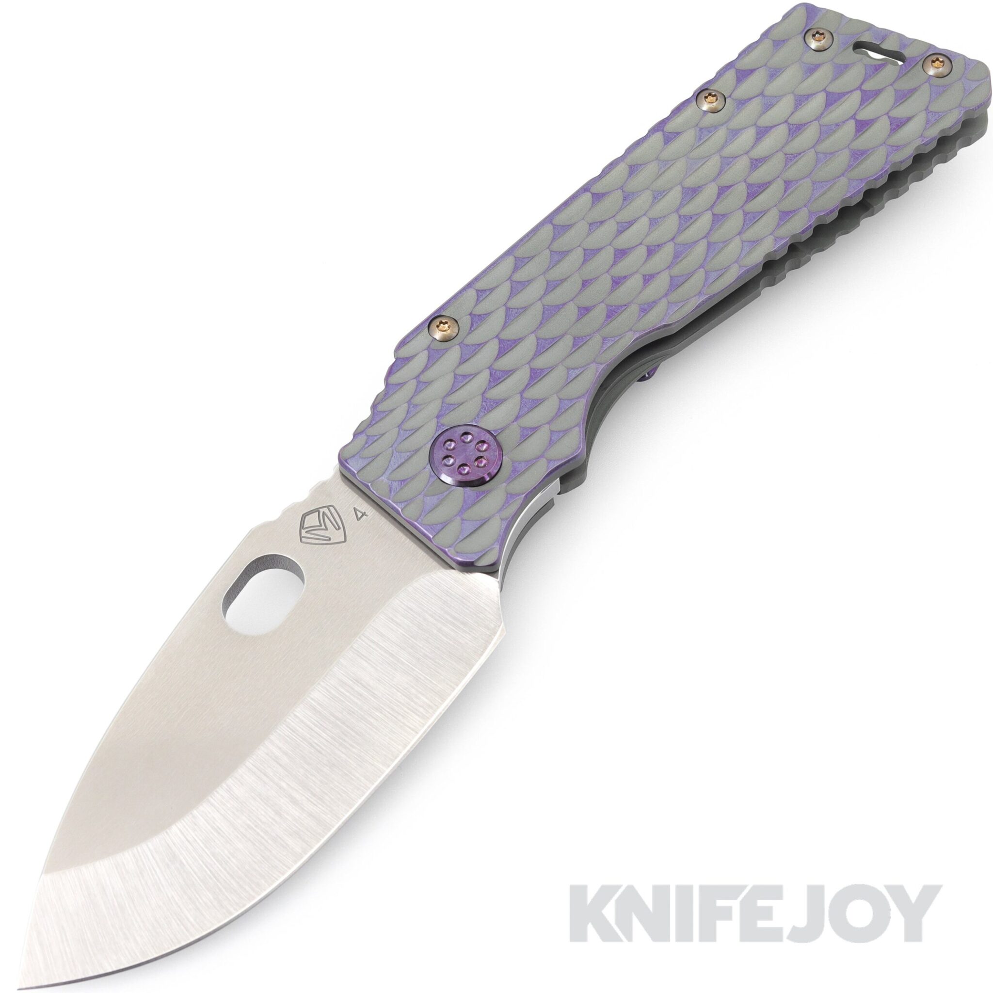 Medford Knives TFF-1 S45VN Tumbled Blade with Cement Violet Flat DragonSkin Handle/ Violet Hardware and Clip