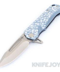 Medford Knives Proxima S45VN Tumbled Blade with Light Blue Peaks & Valleys Handles/ Standard Hardware and Clip