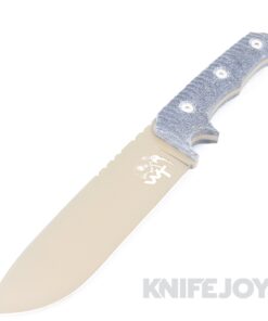 Wander Tactical WTK02BE Dimorphodon Black Grooved Micarta Handles with Gun Kote D2 Steel Fixed Blade Knife