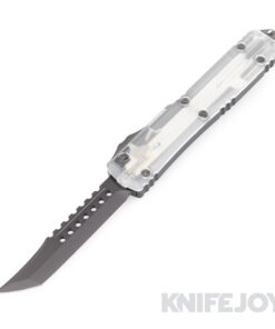MICROTECH 119-1DLCTCLSH-Clear Top Auto Ultratech Hellhound Shadow Signature Series DLC Standard Blade with DLC Handle/ Clear Top