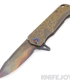 Medford Knives Proxima S35VN Vulcan Blade with BB/ Bronze with Rose Hammered Fade Handles/ Flamed Hardware and Clip