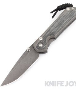 Chris Reeve Knives Large Sebenza 31 Drop Point with Black Micarta Inlay with Raindrop Damascus