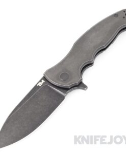 B'yond EDC River Wolf Nightmare Edition Frame Lock Black Stonewash Blade with Black Stonewash Handles