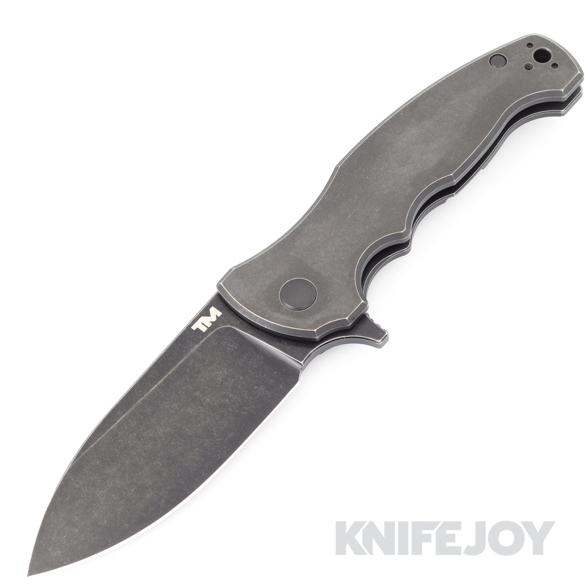 B'yond EDC River Wolf Nightmare Edition Frame Lock Black Stonewash Blade with Black Stonewash Handles