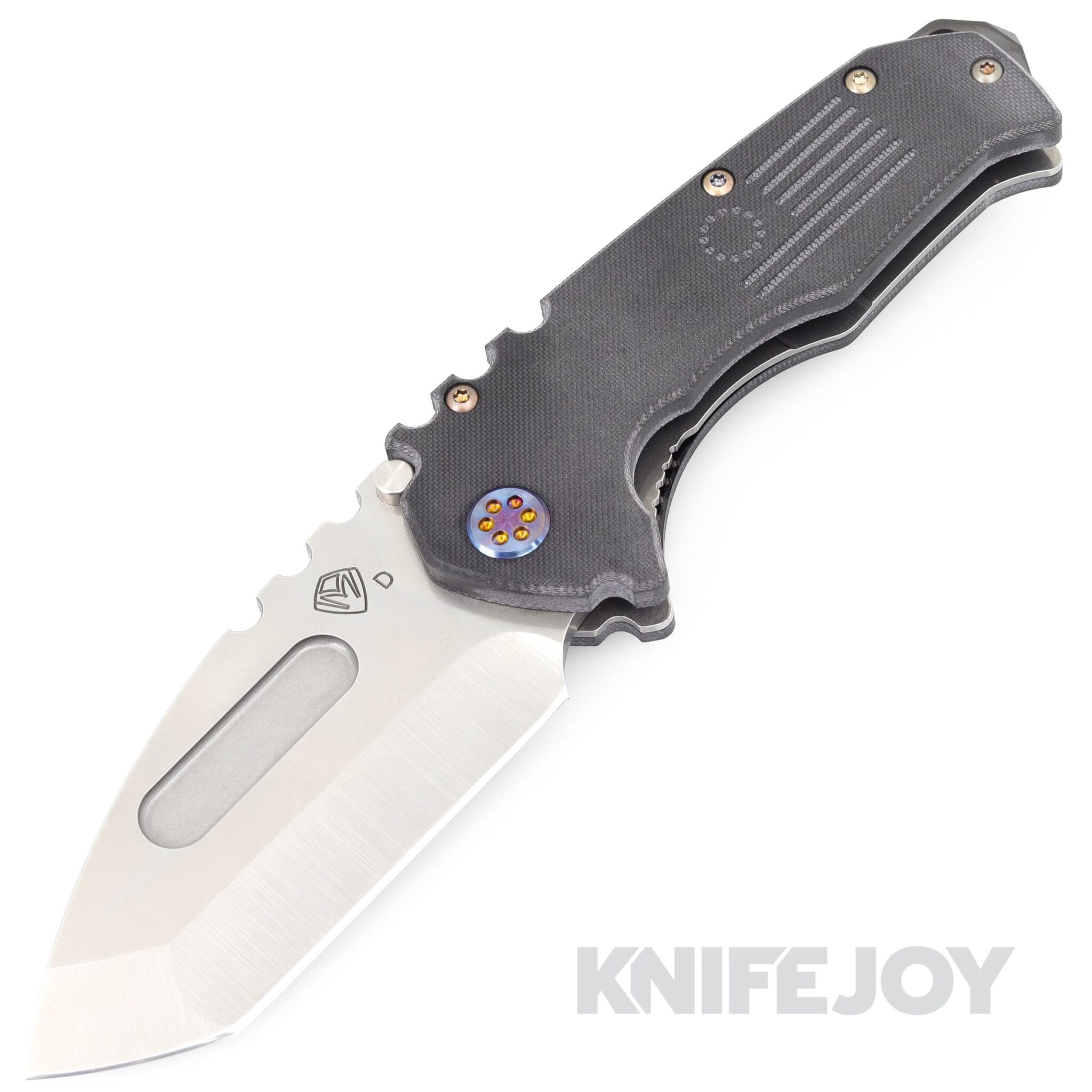 Medford Knives Praetorian Scout M/P D2 Tumbled Tanto Blade with Black G10 Handles/ Flamed Hardware and Clip