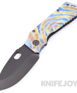 Medford Knives TFF-1 S45VN PVD Blade with Faced Flamed Blues Handle/ PVD Hardware and Flamed Blues Clip