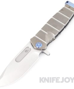 Medford Knives USMC FF S45VN Tumbled Blade with Tumbled Handles/ Blue Hardware/ Clip/ Pommel