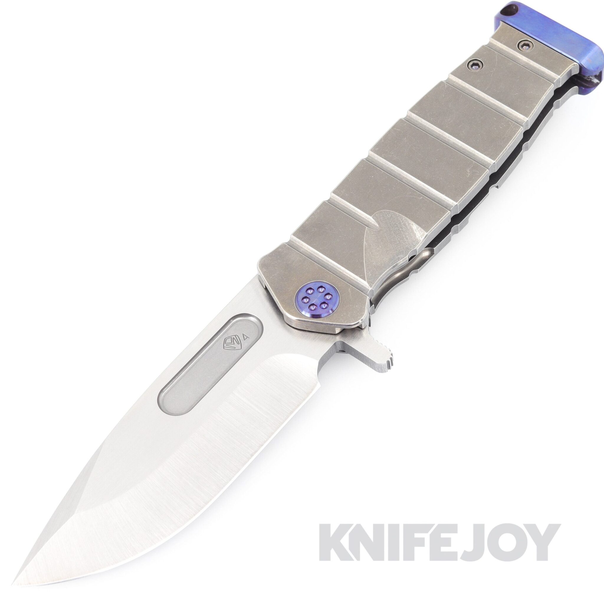 Medford Knives USMC FF S45VN Tumbled Blade with Tumbled Handles/ Violet Hardware/ Clip/ Pommel