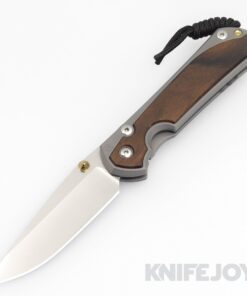 Chris Reeve Knives Large Sebenza 31 Drop Point Magnacut Blade with Macassar Ebony Inlays/ Titanium Handles