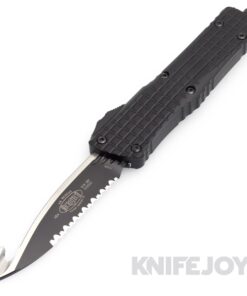 MICROTECH 601-3THS Combat Troodon OTF Auto HS Rescue Full Serrated Blade with Black Frag Aluminum Handles