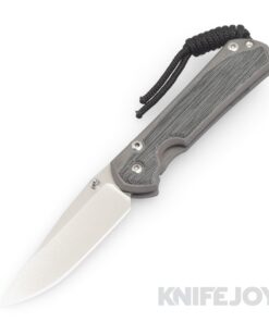 Chris Reeve Knives Small Sebenza 31 Black Canvas Micarta Inlay with POLISHED Drop Point Blade