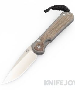 Chris Reeve Knives Small Sebenza 31 Magnacut Drop Point POLISHED Blade with Natural Canvas Micarta Inlays