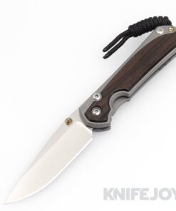 Chris Reeve Knives Small Sebenza 31 Drop Point Magnacut/Double Gold Lug Blade with Macassar Ebony Inlay Knife