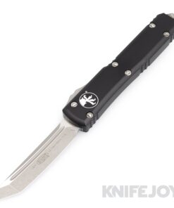 MICROTECH 123-10AP Ultratech OTF Auto Tanto Edge Apocalyptic Standard Blade with Black Aluminum Handles