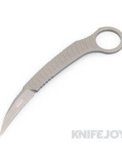 MICROTECH 215-10APS Fixed Blade Feather Karambit Single Edge Standard Blade with Black Handles