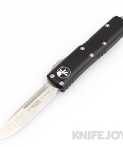 MICROTECH 231-4 UTX-85 II OTF Auto Single Edge Satin Standard Blade with Black Aluminum Handles