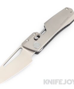 WINTERBLADE Co. Factor Folding Knife Satin Blade with Sandblasted Titanium Handles/ Gray Accents