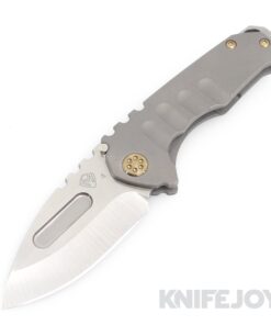 Medford Knives Praetorian Genesis "T" S45VN Tumbled Drop Point Blade with Bead Blasted Handles/ Bronze Hardware and Clip