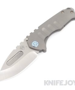 Medford Knives Praetorian Genesis "T" S45VN Tumbled Drop Point Blade with Bead Blasted Handles/ Blue Hardware and Clip