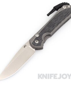 Chris Reeve Knives Large Sebenza 31 Drop Point with Black Canvas Micarta Inlays/ Double Silver Lugs