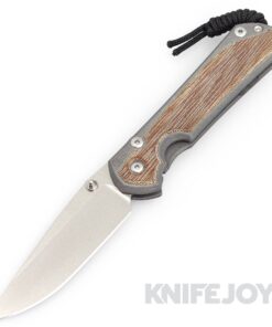 Chris Reeve Knives Large Sebenza 31 Drop Point Natural Canvas Micarta Inlay/Double Silver Lug