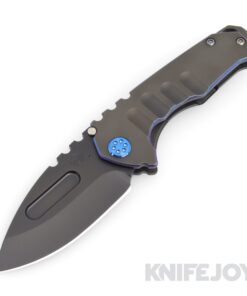 Medford Knives Praetorian Genesis "T" S45VN PVD Drop Point Blade with PVD/ Blue Pinstripping Handles/ Blue Hardware and Clip