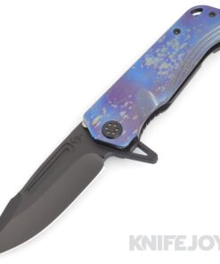 Medford Knives Proxima S45VN PVD Blade with Faced Galaxy Handles/ PVD Hardware and PVD/ Flamed Flats Clip