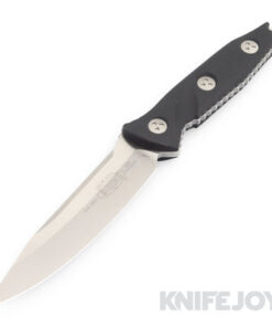 MICROTECH 113-10 Fixed Blade SOCOM Alpha Single Edge Stonewash Standard Blade with Black Aluminum Handles