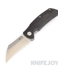 B'yond EDC BEDC2102-BK Dirk Pinkerton Garra Folder Satin Plain Blade with Black Micarta Handles