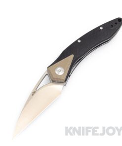B'yond EDC BEDC2105-BLK GEO Folder Satin Plain Blade with Black G10 Handles