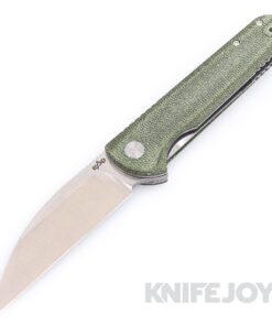 B'yond EDC BEDC2107-OD Dirk Pinkerton Slim Folder Satin Plain Blade with OD Green Micarta Handles