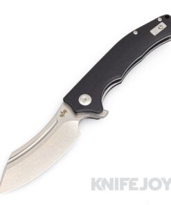 B'yond EDC SA1903DG-BK Sunder Liner Lock Folder Satin Plain Blade with Black G10 Handles