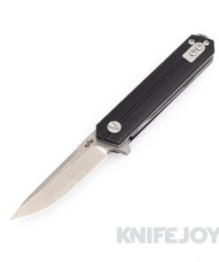 B'yond EDC SA1905R1DGS-BK Linear Liner Lock Folder Satin Plain Blade with Black G10 Handles
