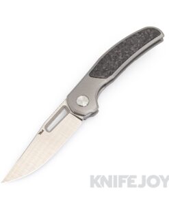 B'yond EDC Terra Mundi BEDCTM2102CF Rey Frame Lock Folder Satin M390 Plain Blade withTitanium Integral 1 piece with Carbon Fiber Handles