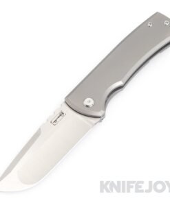Chaves Knives Redencion 229 Framelock/ Lee Williams Kickstop Drop Point Blade with Full Stonewashed Titanium Handles