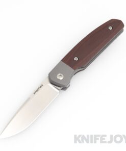 Enrique Pena Custom Front Flipper Caballero with Brown Canvas Micarta and Plain Ti Clip