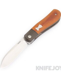 Enrique Pena Custom Front Flipper Dogleg Jack with Brown/ Green Canvas Micarta Handles