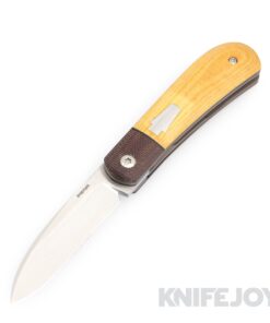 Enrique Pena Custom Front Flipper Zulu with Brown Canvas Micarta Handles