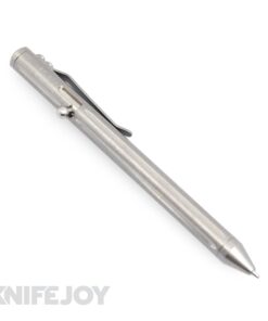 Fellhoelter TiBolt LEFTY Pen Engraved Straight Fluted Full Titanium Pen