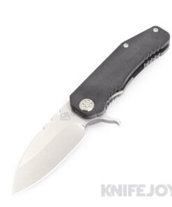 Medford Knives 187 Flipper D2 Tumbled Blade with Black G10 Handles/ Standard Hardware and Clip