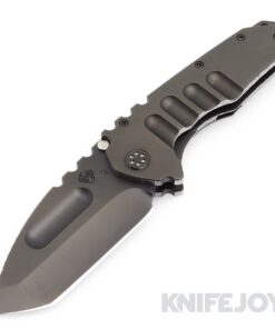 Medford Knives Praetorian Ti 3V PVD Tanto Blade with PVD/ Silver Jimped Perimeters Handles/ PVD Hardware and PVD/ Silver Flats Clip