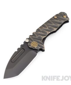 Medford Knives Micro Praetorian T S45VN PVD Tanto Blade with PVD/ Bronze Peaks Predator Handles/ Bronze Hardware and Clip