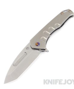 Medford Knives Praetorian Slim Flipper S45VN Tumbled Tanto Blade with Tumbled Handles/ Flamed Hardware and Clip