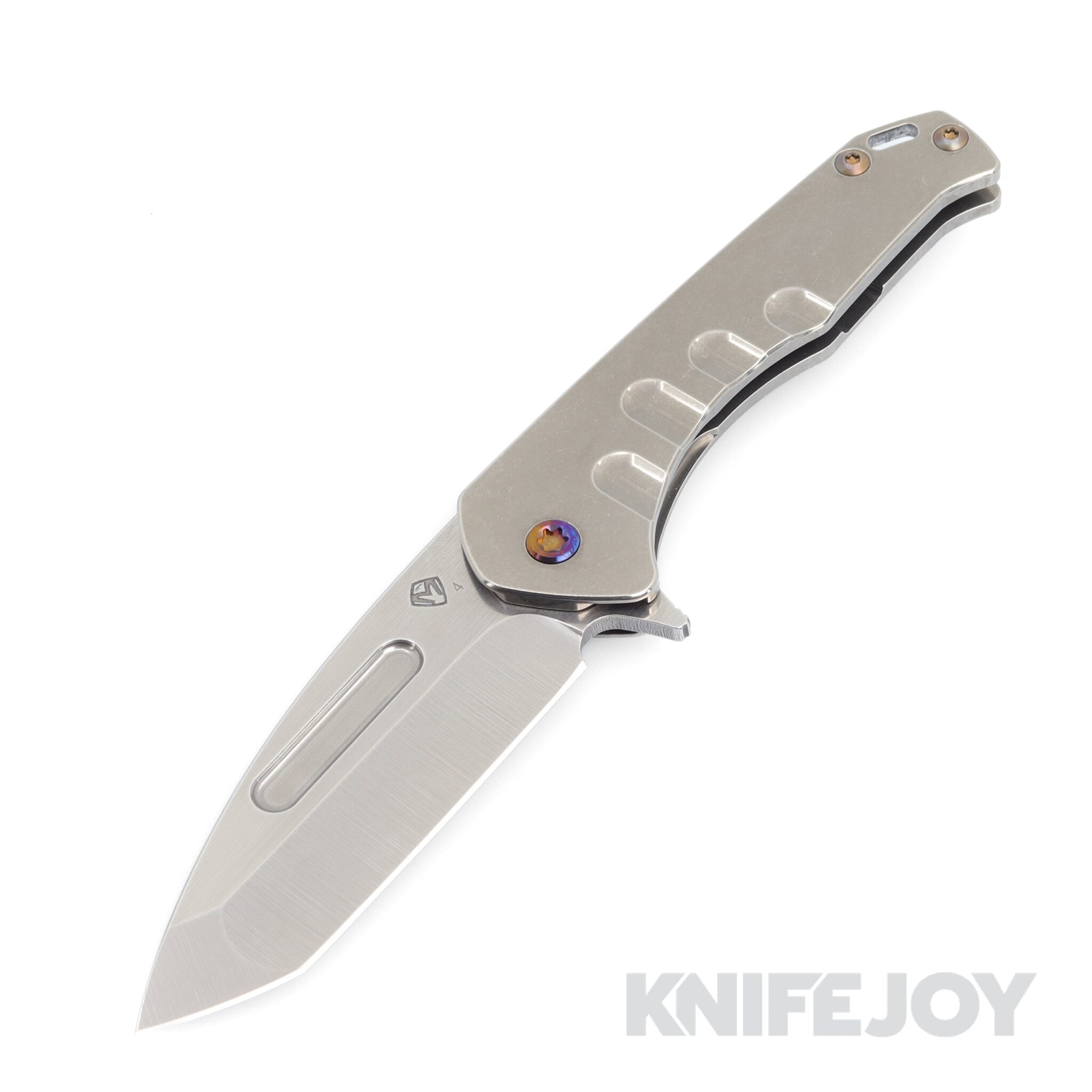 Medford Knives Praetorian Slim Flipper S45VN Tumbled Tanto Blade with Tumbled Handles/ Flamed Hardware and Clip