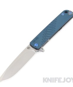 Medford Knives M-48 S45VN Tumbled Blade with Blue Handle/ Tumbled Spring/ Blue Hardware/ Blue Clip - Display model. Comes with all packaging.