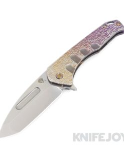 Medford Knives Praetorian Slim Flipper S45VN Tumbled Tanto Blade with Maker's Ano DragonSkin Handles/ Bronze Hardware and Clip