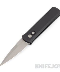 Pro-tech Knives 720 GODSON Auto Bead Blasted Blade with Black Aluminum Handles