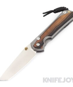 Chris Reeve Knives Large Sebenza 31 Tanto Magnacut Blade with Macassar Ebony Inlays Glass Blasted Handles